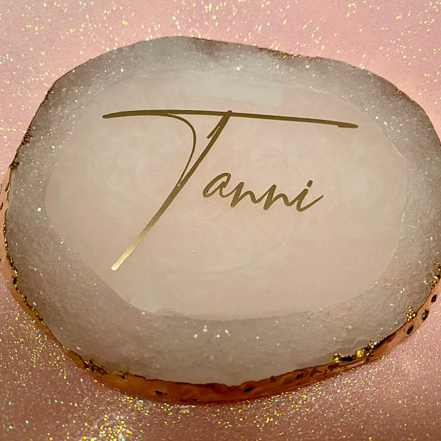 Placa Pedra Ágata Personalizada
